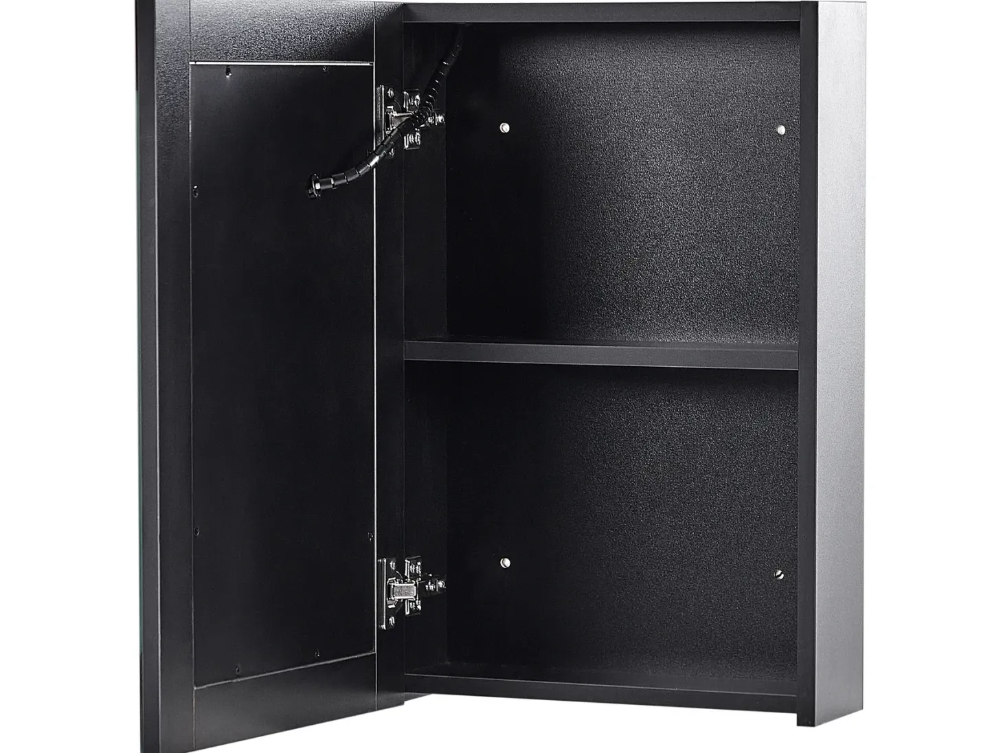 Vægmonteret spejlskab til badeværelset LED CONDOR 40 cm 60 cm Sort