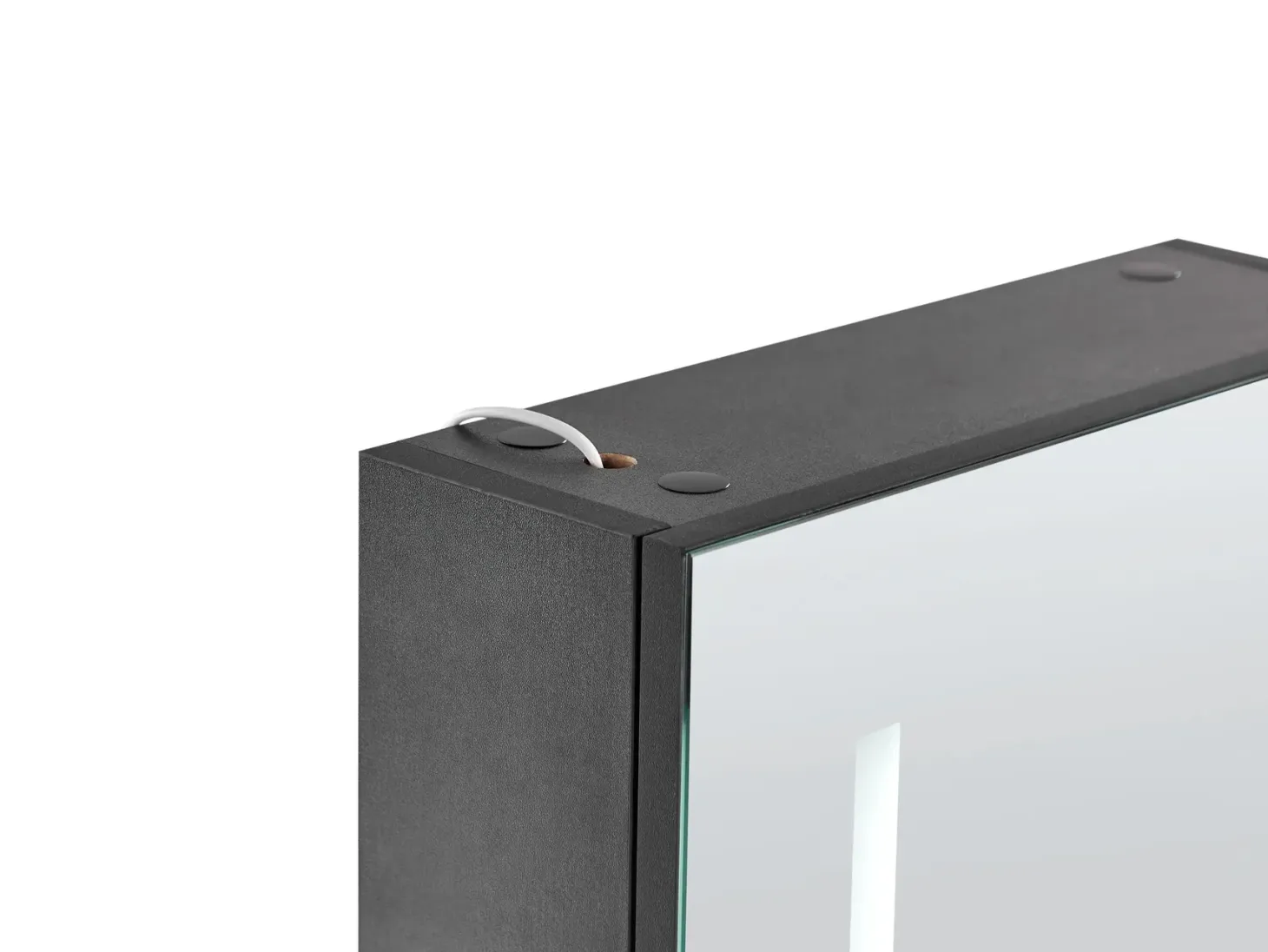 Vægmonteret spejlskab til badeværelset LED CAMERON 40 cm 60 cm Sort