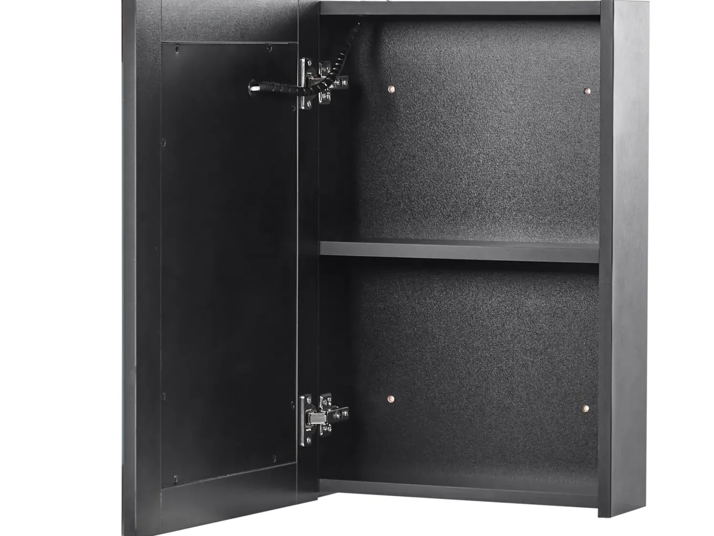 Vægmonteret spejlskab til badeværelset LED CAMERON 40 cm 60 cm Sort
