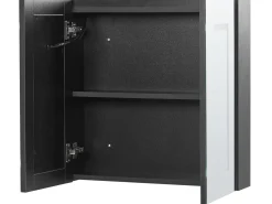 Vægmonteret spejlskab til badeværelset LED MAZARREDO 60 cm 60 cm Sort