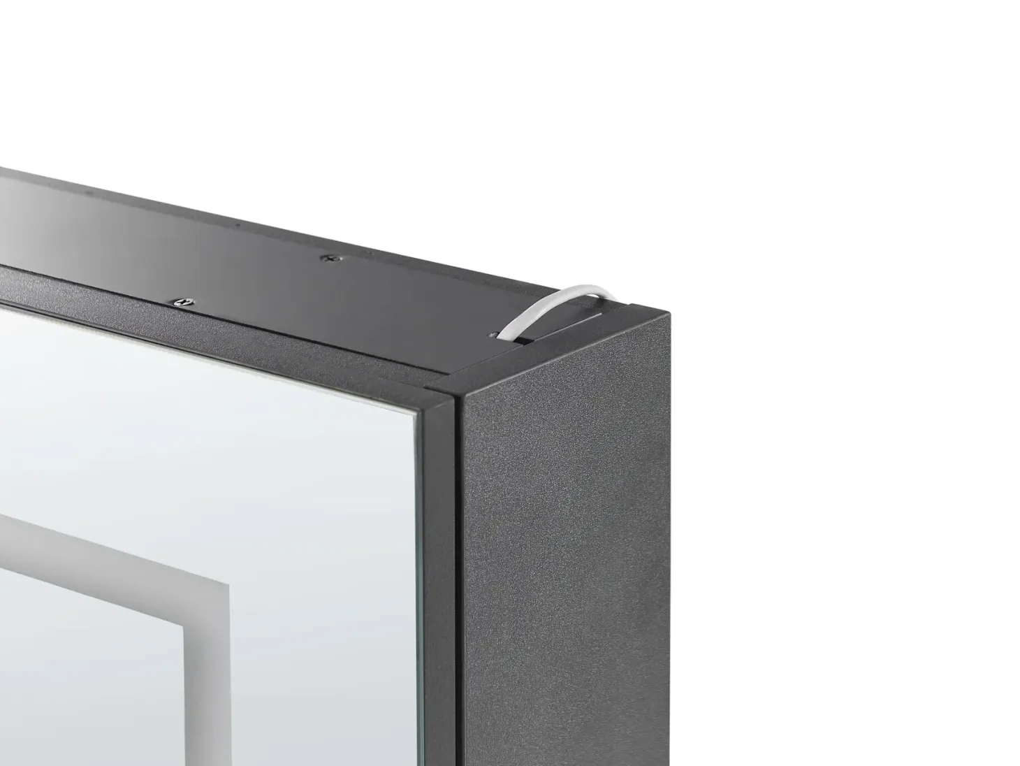 Vægmonteret spejlskab til badeværelset LED MAZARREDO 60 cm 60 cm Sort