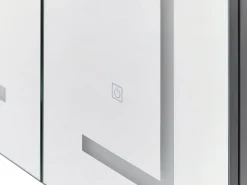 Vægmonteret spejlskab til badeværelset LED MAZARREDO 60 cm 60 cm Sort
