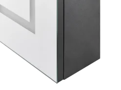 Vægmonteret spejlskab til badeværelset LED MAZARREDO 60 cm 60 cm Sort