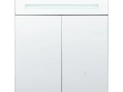 Vægmonteret spejlskab til badeværelset LED JARAMILLO 60 cm 60 cm Sort