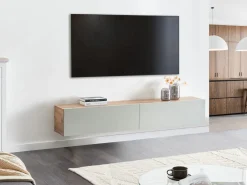 Vægmonteret tv-bord GLADSTONE Lysegrøn
