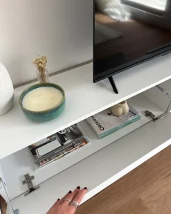 Vægmonteret tv-bord GLADSTONE Hvid
