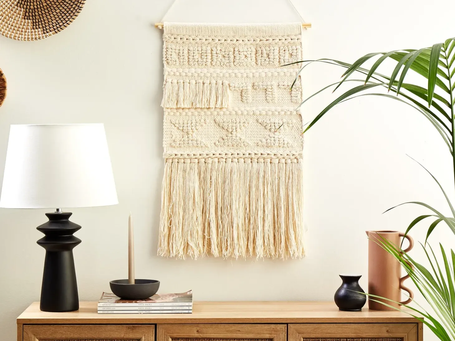 Vægophæng i stof KAMOKE Bomuld 103 cm Beige