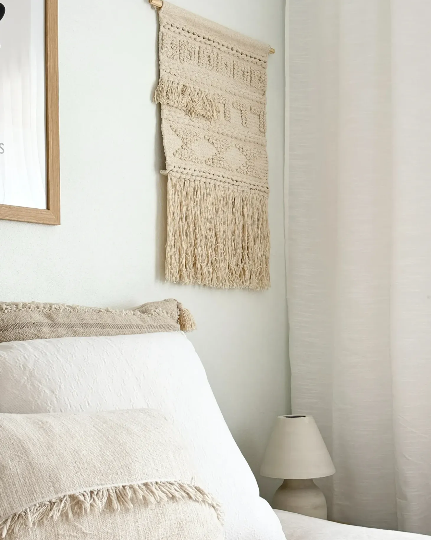 Vægophæng i stof KAMOKE Bomuld 103 cm Beige