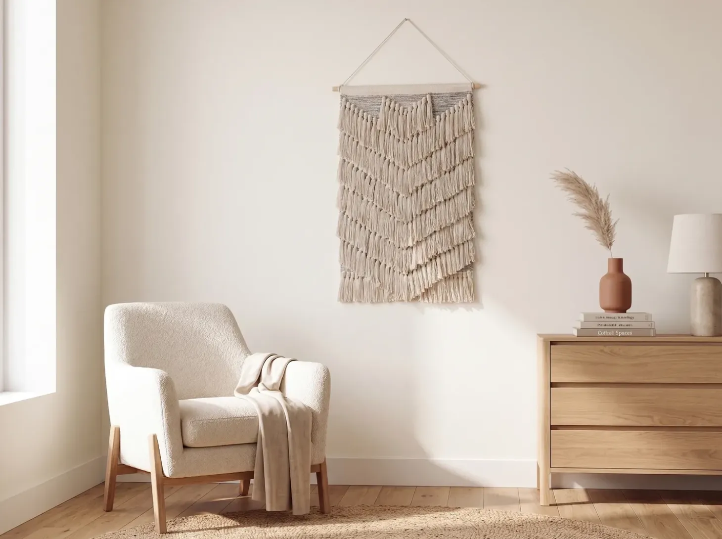 Vægophæng i stof KOTRA Bomuld 106 cm Beige