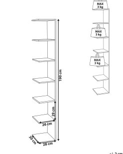 Vægreol ESTON 190 cm Hvid