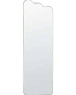 Vægspejl ABZAC 45 cm 145 cm Metal Cremehvid