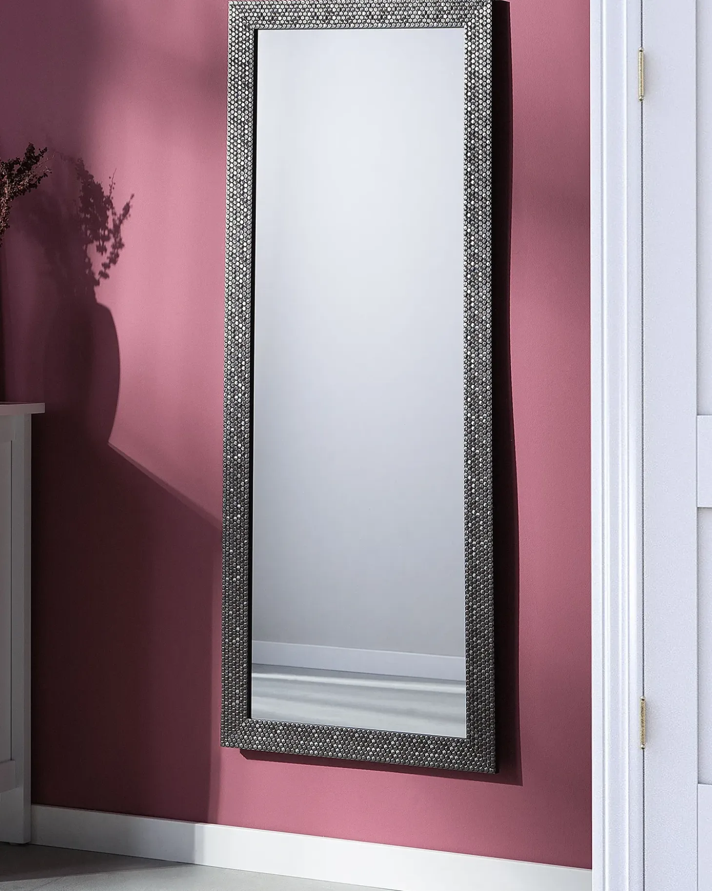 Vægspejl AJACCIO 50 cm 130 cm Sølv