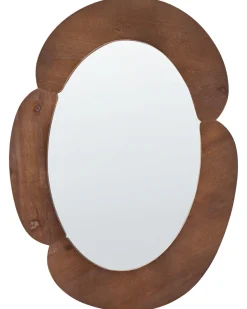 Vægspejl ALVENA 60 cm 80 cm Mørkebrun