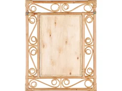 Vægspejl AMANU 41 cm 52 cm Rattan Naturlig