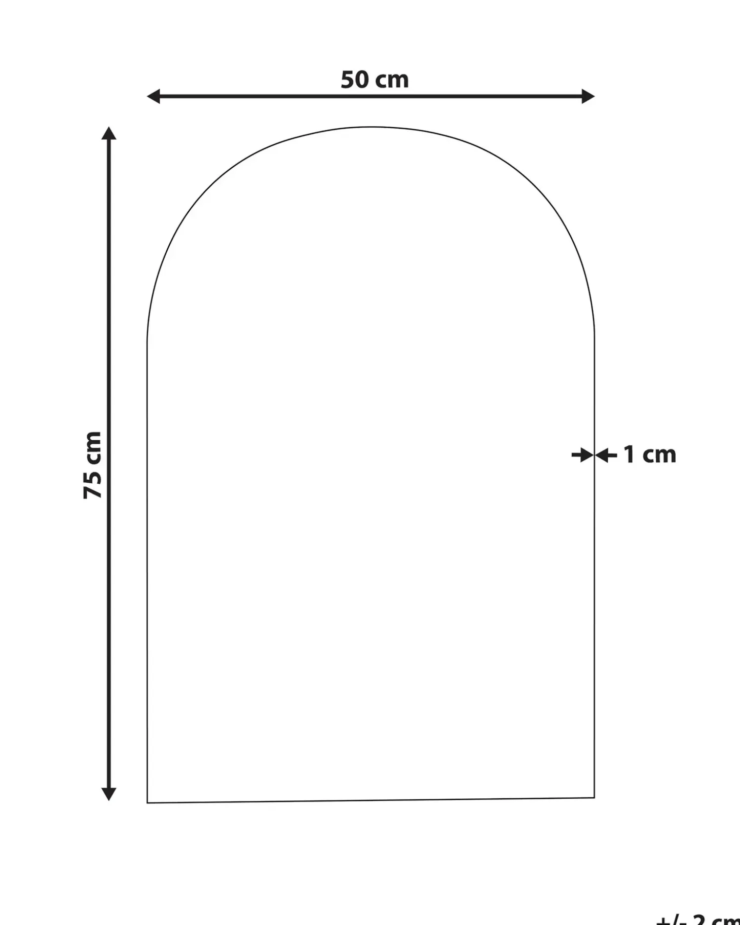 Vægspejl ANNECY 50 cm 75 cm Sølv