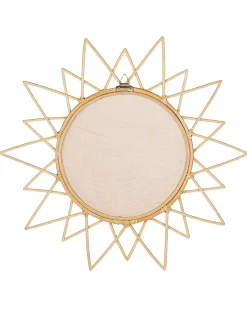 Vægspejl AROEK 61 cm 61 cm Rattan Naturlig
