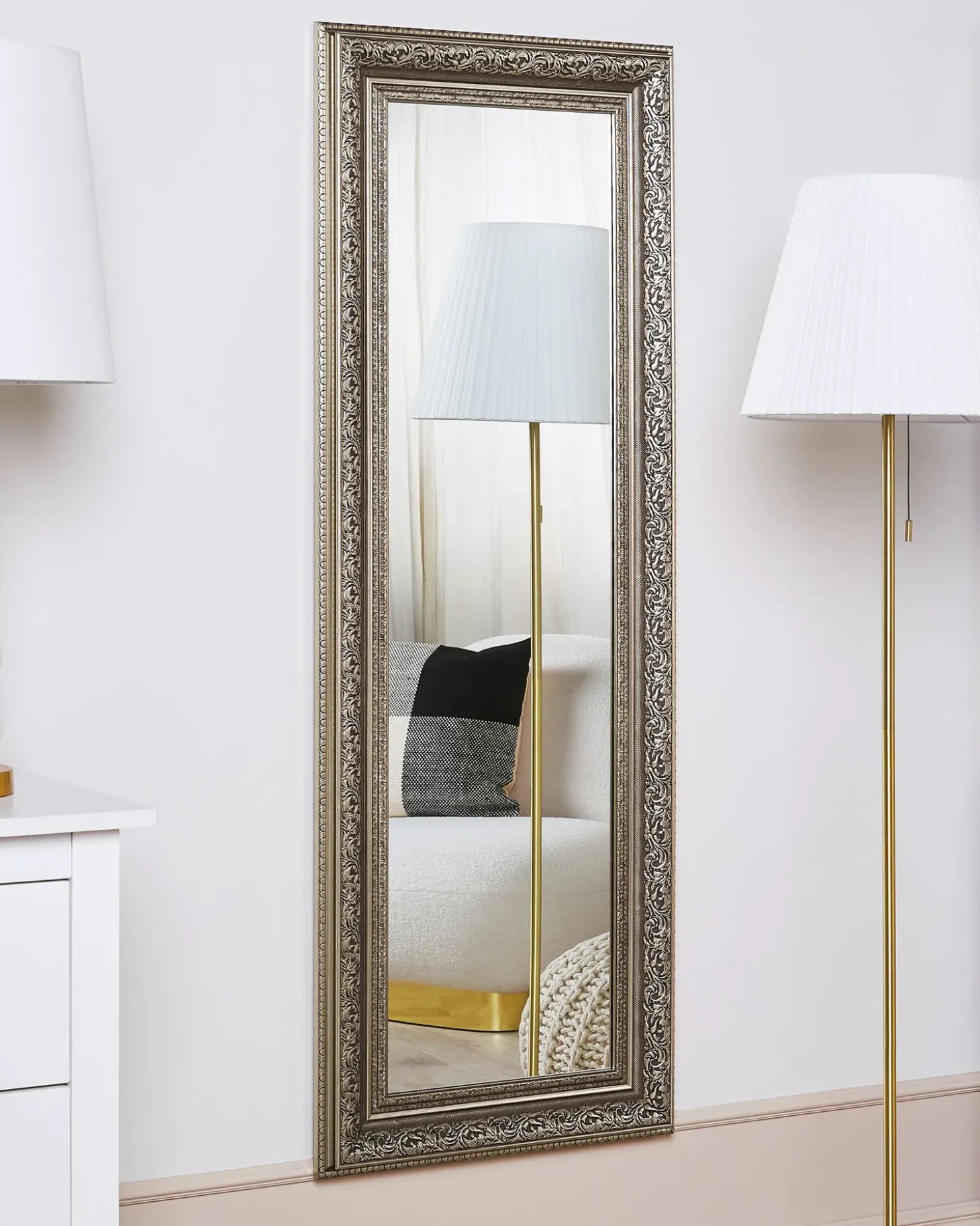 Vægspejl ASPEN 51 cm 141 cm Guld