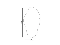 Vægspejl ASSIGNY 50 cm 92 cm Brun