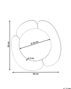 Vægspejl ATIK 50 cm 50 cm Hvid