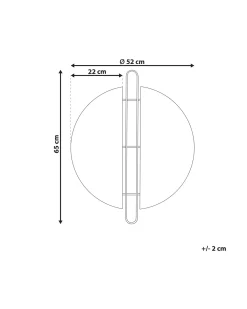 Vægspejl ATTIN 52 cm 65 cm Guld