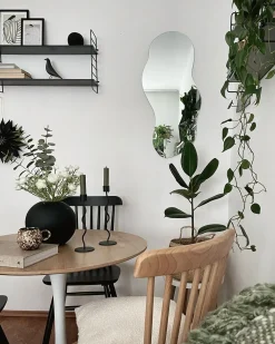 Vægspejl AUXERRE 40 cm 80 cm Sølv