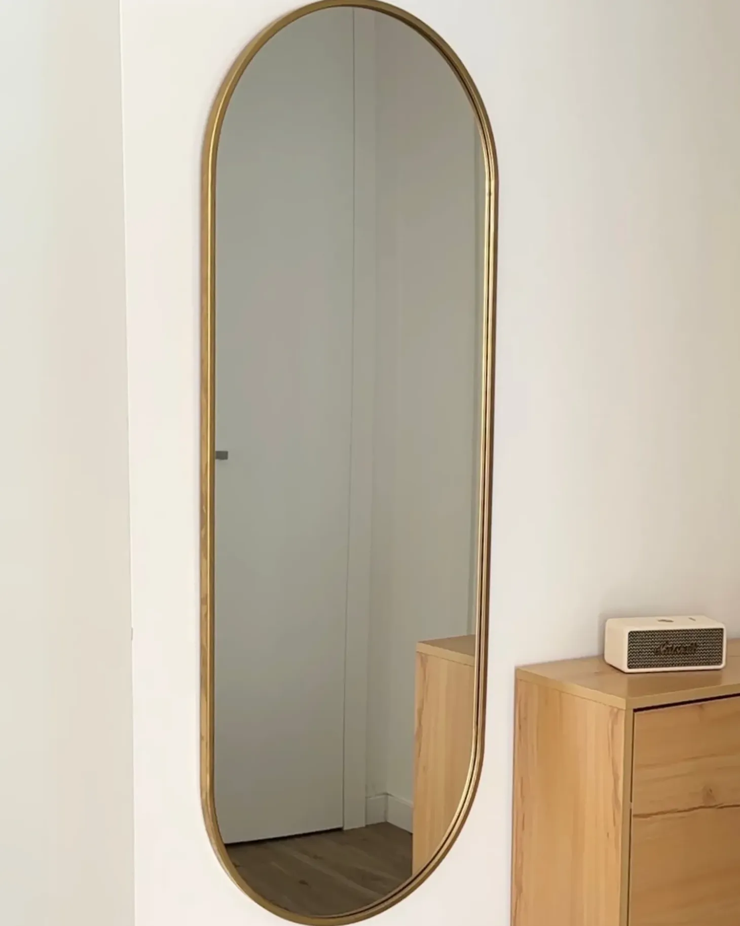 Vægspejl AZEVILLE 46 cm 122 cm Metal Guld