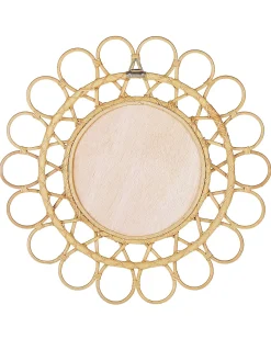 Vægspejl BABAI 60 cm 60 cm Rattan Naturlig