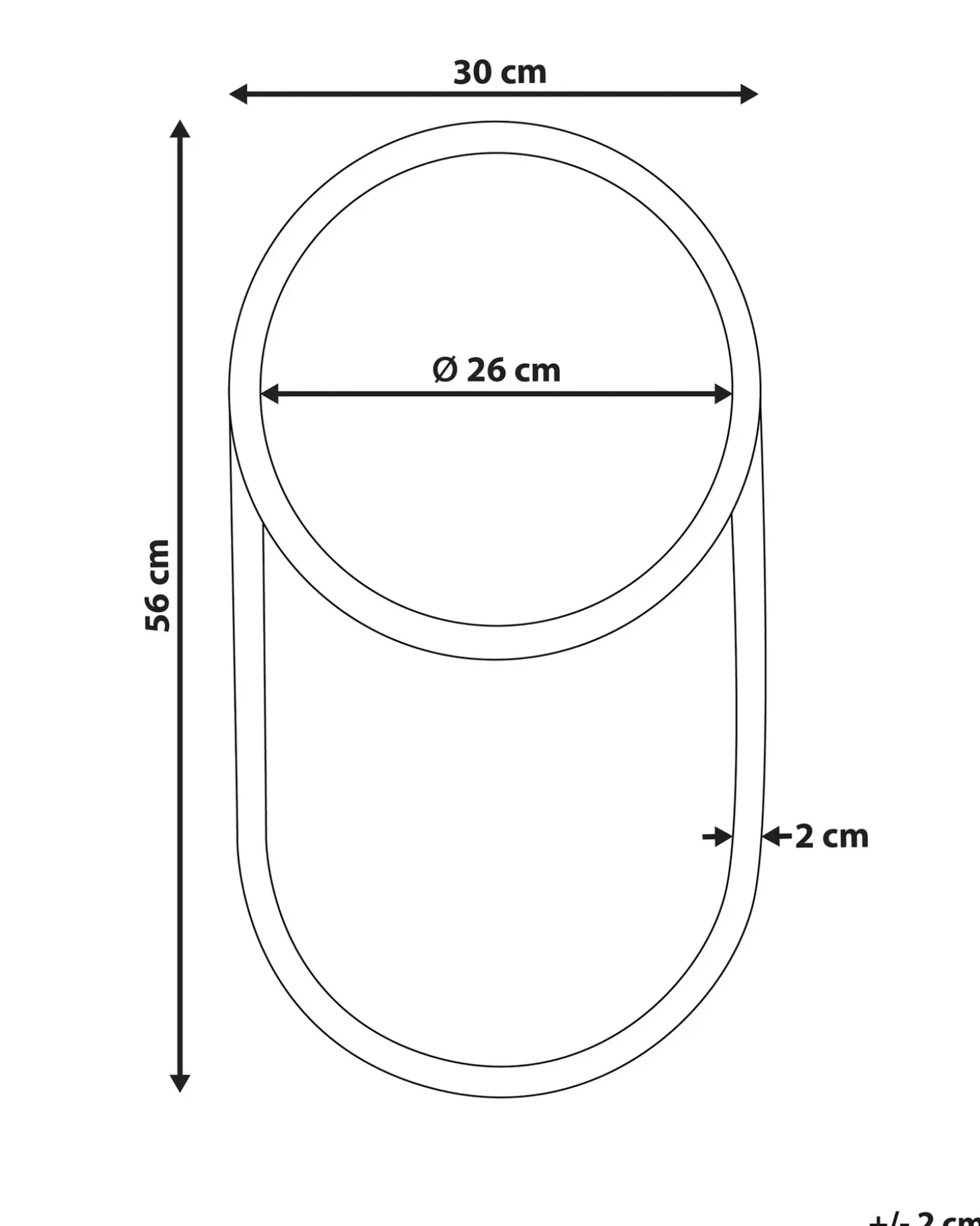 Vægspejl BALEAL 30 cm 56 cm Rattan Naturlig