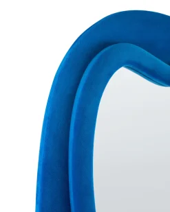 Vægspejl BEAUNE 56 cm 160 cm Velour Blå