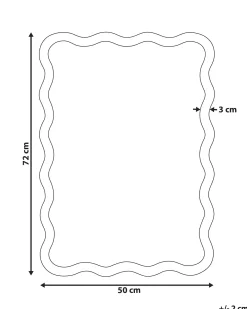 Vægspejl BEFFES 50 cm 72 cm Fyretræ Naturlig