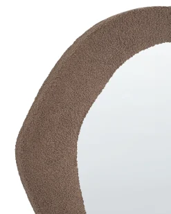 Vægspejl BLISMES 79 cm 80 cm Boucle Brun