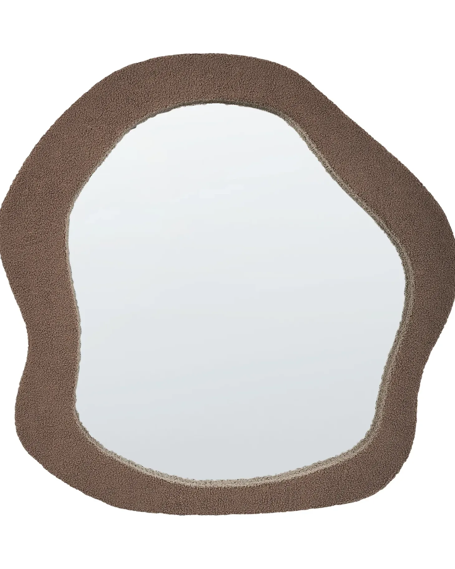 Vægspejl BLISMES 79 cm 80 cm Boucle Brun