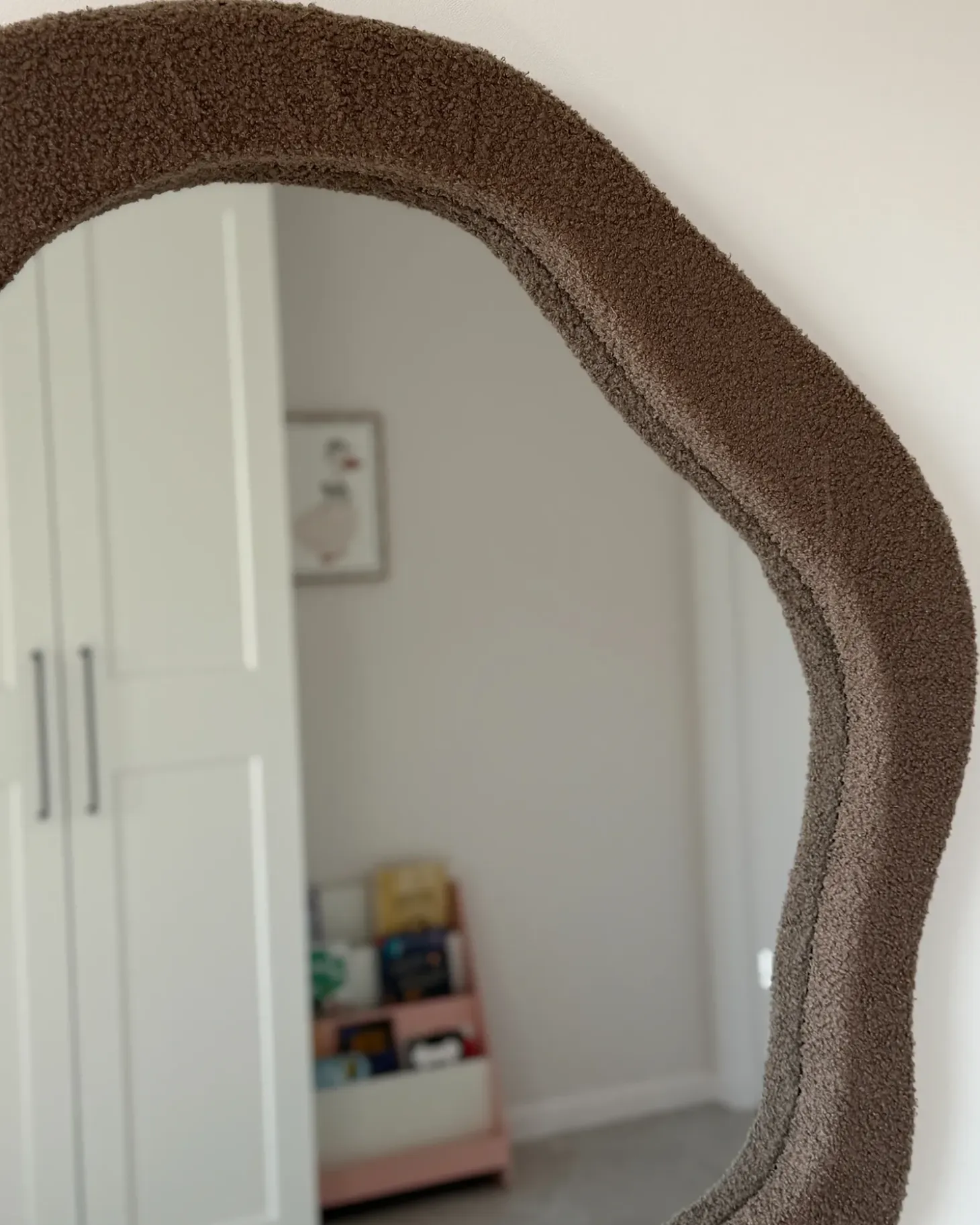 Vægspejl BLISMES 79 cm 80 cm Boucle Brun