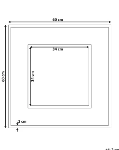 Vægspejl BOISE 60 cm 60 cm Teaktræ Mørkebrun
