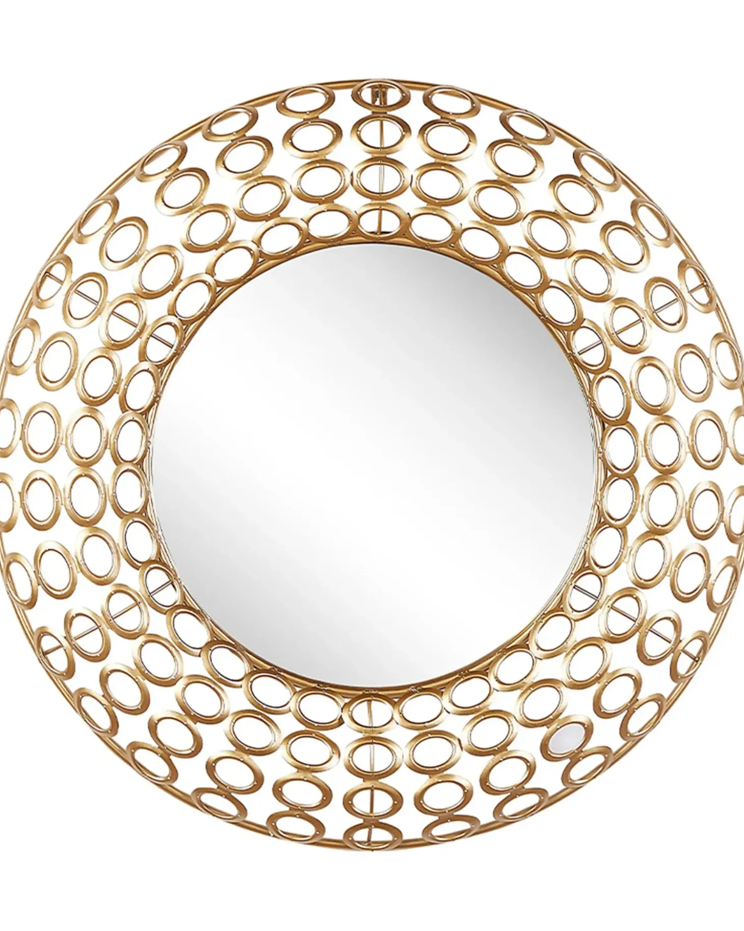 Vægspejl BOURDON 80 cm 80 cm Metal Guld