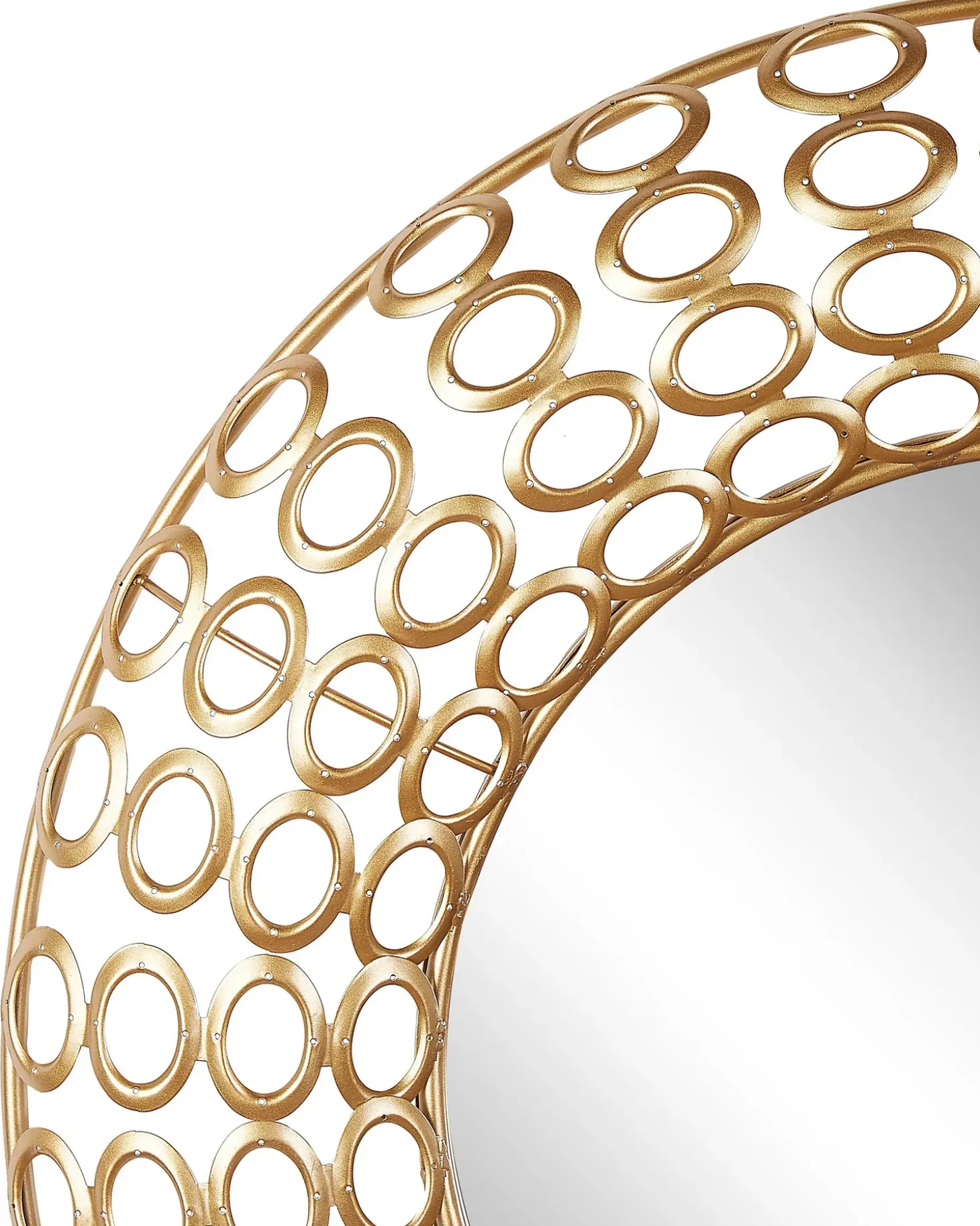 Vægspejl BOURDON 80 cm 80 cm Metal Guld