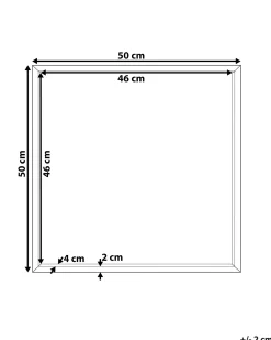 Vægspejl BRIGNOLES 50 cm 50 cm Hvid