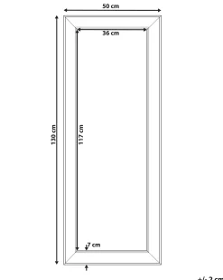 Vægspejl BUBRY 50 cm 130 cm Sølv