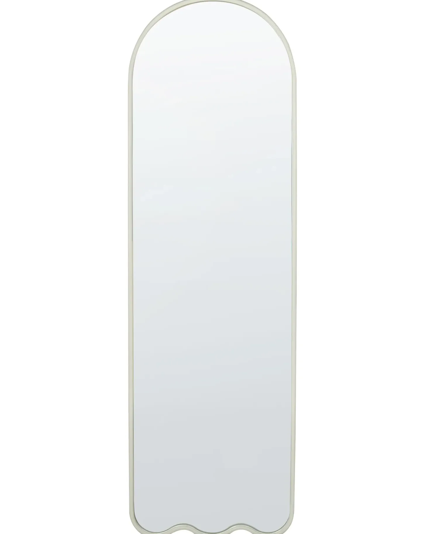 Vægspejl BUSSY 45 cm 145 cm Metal Cremehvid
