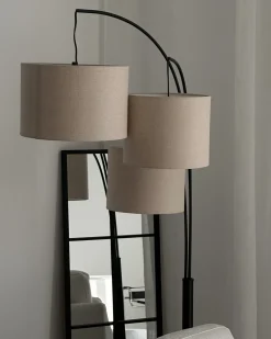 Vægspejl CAMON 38 cm 132 cm Metal Sort