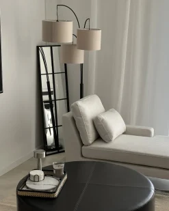 Vægspejl CAMON 38 cm 132 cm Metal Sort