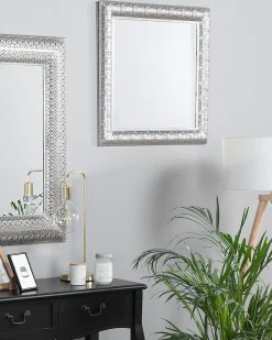 Vægspejl CAVAN 65 cm 65 cm Metal Sølv