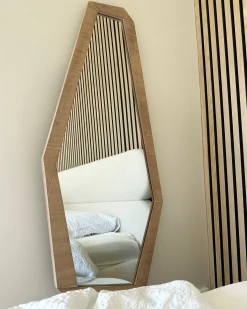 Vægspejl CHANU 44 cm 104 cm Lysebrun