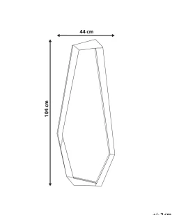Vægspejl CHANU 44 cm 104 cm Sølv