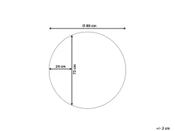 Vægspejl CHARRON 80 cm 80 cm Blå