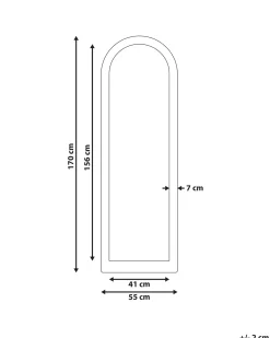 Vægspejl COIGNY 55 cm 170 cm Ædelgran Lysebrun