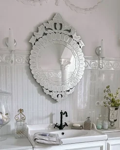 Vægspejl CRAON 67 cm 100 cm Sølv