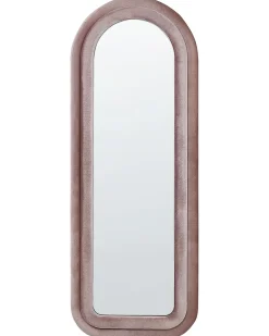 Vægspejl CULAN 60 cm 160 cm Velour Lyserød