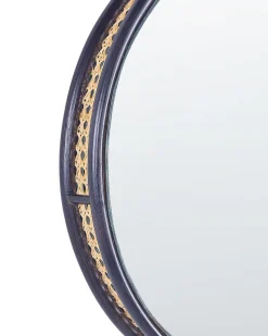 Vægspejl DAKSA 60 cm 60 cm Rattan Sort