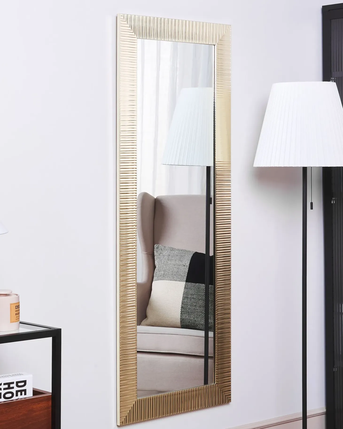 Vægspejl DRAVEIL 50 cm 130 cm Guld
